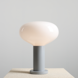Stalinis šviestuvas FLO TABLE GREY M 1xE14 Geležis, Stiklas (7000B22_M)