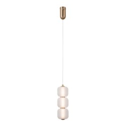 Pakabinamas šviestuvas Ganti LED 8W 3000K Aukso (PND-34362-3V-HBR-OPAL)