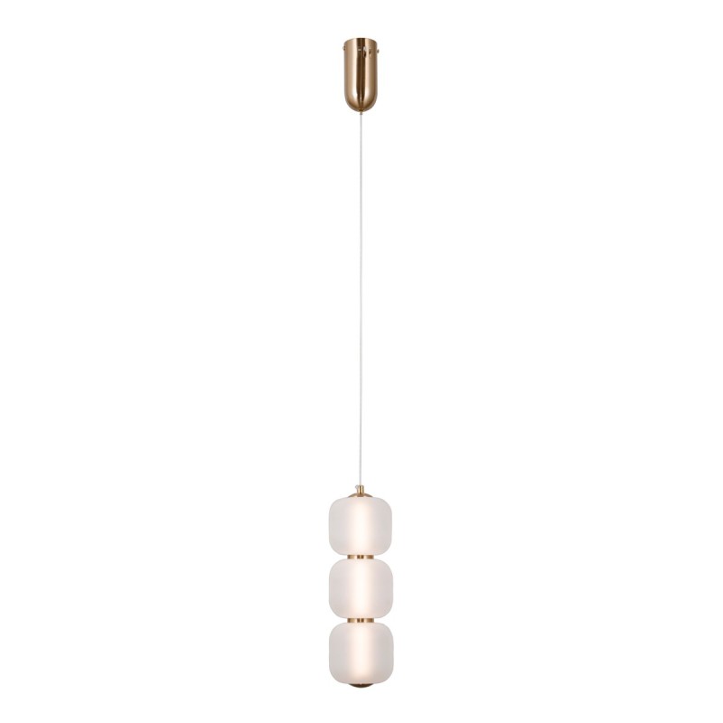 Pakabinamas šviestuvas Ganti LED 8W 3000K Aukso (PND-34362-3V-HBR-OPAL)