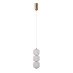 Pakabinamas šviestuvas Ganti LED 8W 3000K Aukso (PND-34362-3V-HBR-OPAL)