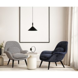 Pakabinamas šviestuvas Drello 1xE27 Juoda (PND-541101-BK)