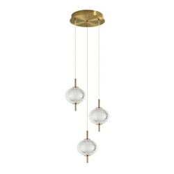 Pakabinamas šviestuvas Corado LED 12W 3000K Aukso (PND-81418-3-BK-GD)