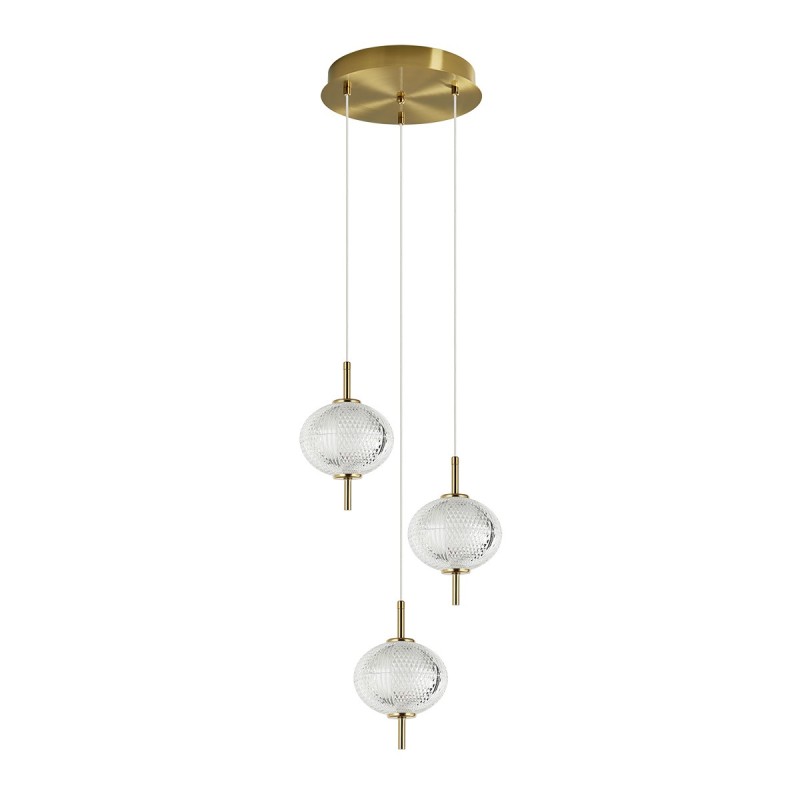 Pakabinamas šviestuvas Corado LED 12W 3000K Aukso (PND-81418-3-BK-GD)