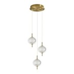 Pakabinamas šviestuvas Corado LED 12W 3000K Aukso (PND-81418-3-BK-GD)