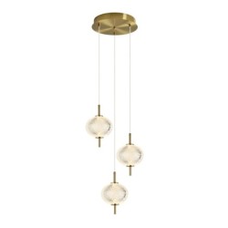 Pakabinamas šviestuvas Corado LED 12W 3000K Aukso (PND-81418-3-BK-GD)
