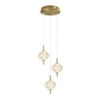 Pakabinamas šviestuvas Corado LED 12W 3000K Aukso (PND-81418-3-BK-GD)