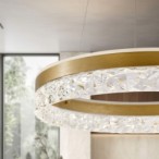 Pakabinamas šviestuvas FROZI LED 32W 3000K D:50cm Aukso