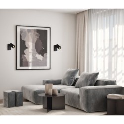 Sieninis šviestuvas Nesto 1xGU10 Juoda Smėlio Šlifuota (WL-23436-1-BK)
