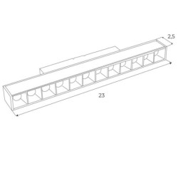 Linijinis šviestuvas magnetinėms sistemoms Maxlight MAGNETIC LIN 10W Zigbee CCT Juodas