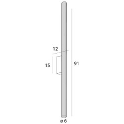 Sieninis šviestuvas Maxlight Fayette 91cm LED 17.4W Auksinis