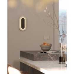 Sieninis šviestuvas Maxlight Travertino Oval 10W Kreminė