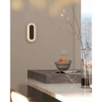 Sieninis šviestuvas Maxlight Travertino Oval 10W Kreminė