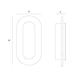 Sieninis šviestuvas Maxlight Travertino Oval 10W Kreminė