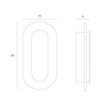 Sieninis šviestuvas Maxlight Travertino Oval 10W Kreminė