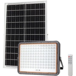 Sieninis LED šviestuvas veikiantis nuo saulės energijos su pulteliu 40W 6000K IP65 6000lm