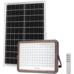 Sieninis LED šviestuvas veikiantis nuo saulės energijos su pulteliu 40W 6000K IP65 6000lm