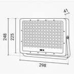 Sieninis LED šviestuvas veikiantis nuo saulės energijos su pulteliu 40W 6000K IP65 6000lm