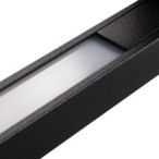 Sieninis lauko šviestuvas YALTE S 08 WW B 230V 3000K 450lm IP54 Aliuminio lydinys PC Juoda