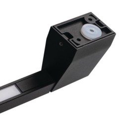 Sieninis lauko šviestuvas YALTE S 08 WW B 230V 3000K 450lm IP54 Aliuminio lydinys PC Juoda