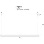 Pakabinamas šviestuvas Organic Horizon 150cm Integruotas LED 26W Juodas