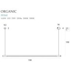 Pakabinamas šviestuvas Maxlight Organic Horizon Integruotas LED 26W Aukso