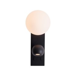 Sieninis šviestuvas Maxlight Atom Integruotas LED 10W Juodas