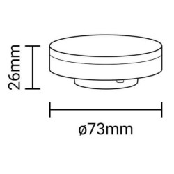 LED lemputė GX53 7W 560LM Ra80 180° 220V 6000K