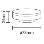 LED lemputė GX53 7W 560LM Ra80 180° 220V 6000K