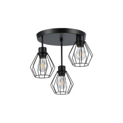 Lubinis šviestuvas E27 LED Otto x3 JUODA Apvalus