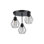 Lubinis šviestuvas E27 LED Otto x3 JUODA Apvalus