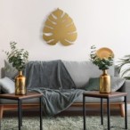 Sieninis šviestuvas MONSTERA 3xG9 AUKSO