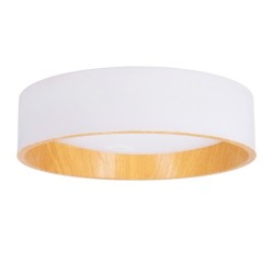 LAZIO Lubinis šviestuvas Balta + Medžo 24W LED 40CM