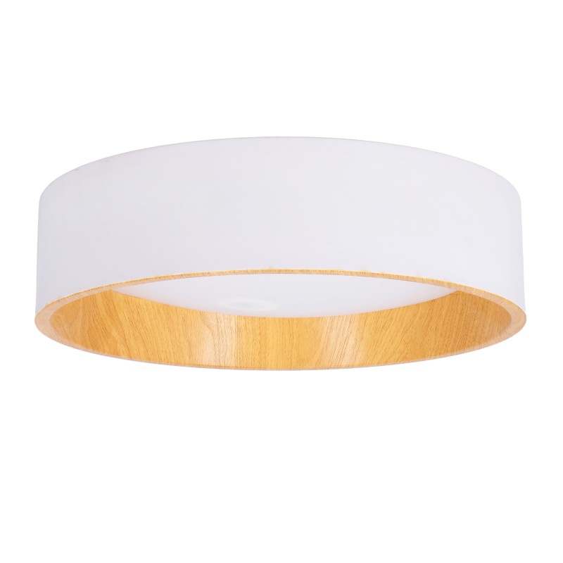 LAZIO Lubinis šviestuvas Balta + Medžo 24W LED 40CM