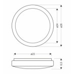 JASPER Lubinis šviestuvas 12W LED 26CM Balta 4000K IP44