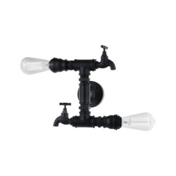 Sieninis šviestuvas Crillo 2xE14 Juoda (MBM-2568/2 BK)