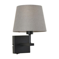 Sieninis šviestuvas Norte 1xE27 Matinė Juoda (WL-1122-1-A-BM-RO-GR)