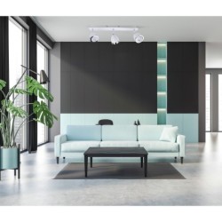 Lubinis šviestuvas Calasa 3xGU10 Matinė Balta Chromo Žiedas (SPL-9372-3A WH)