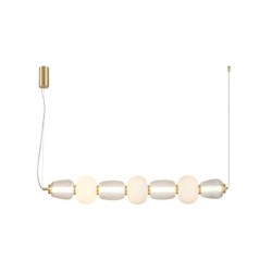 Pakabinamas šviestuvas Eris LED 42W 3000K Smėlio Šlifuota Aukso Su Spindinti (PND-98374-42W-GD)