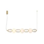 Pakabinamas šviestuvas Eris LED 42W 3000K Smėlio Šlifuota Aukso Su Spindinti (PND-98374-42W-GD)