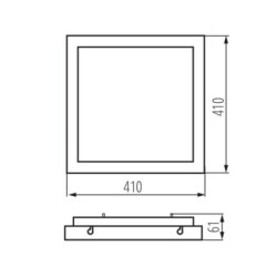 Lubinis šviestuvas TYBIA LED 3 NW SMD 230V 4000K 3800lm IP20 Aliuminio lydinys PMMA Pilka Balta