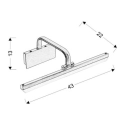 HANG Sieninis šviestuvas 8W LED Platinos 4000K