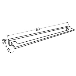 CHICK Sieninis šviestuvas LED 80CM 14W Nerūdijančio Plieno