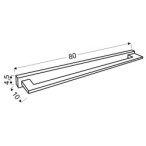 CHICK Sieninis šviestuvas LED 80CM 14W Nerūdijančio Plieno