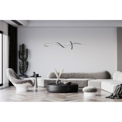 Pakabinamas šviestuvas Mila LED 40W 3000, 4000, 6000K Juoda (PND-23523-BK)