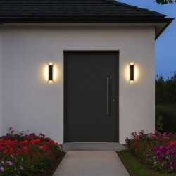 Sieninis lauko šviestuvas Pemba LED 18W 3000K Šilta balta (Juoda)