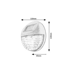 Sieninis lauko šviestuvas Lermos LED 0.06W 3000K Šilta balta (Juoda)