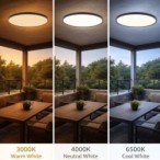 Lubinis lauko šviestuvas Maurec LED 18W 3000, 4000, 6000K CCT keičiama balta spalva (Antracito)