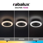 Dalfon LED 24W 3000-6500K CCT keičiama balta spalva (Balta)