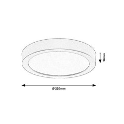Lubinis lauko šviestuvas Shaun Plus LED 24W 4000K Neutrali balta (Balta)
