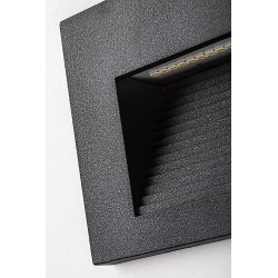 Sieninis lauko šviestuvas Kavala LED 6W 3000, 4000, 6500K CCT keičiama balta spalva (Juoda)